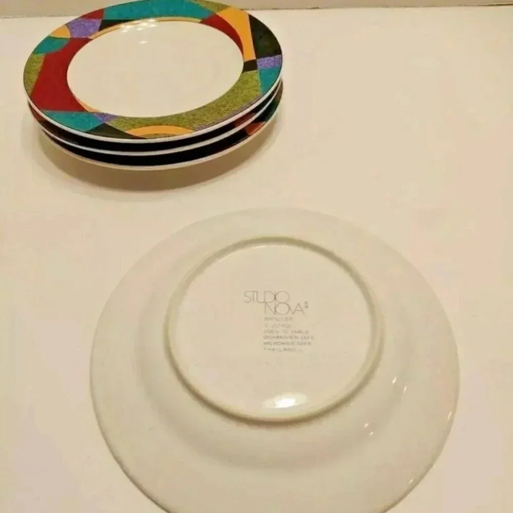 Studio Nova Impulse 6.5" Saucers, Set Of Four Small Plates (4) Y 2262 - Picture 6 of 9